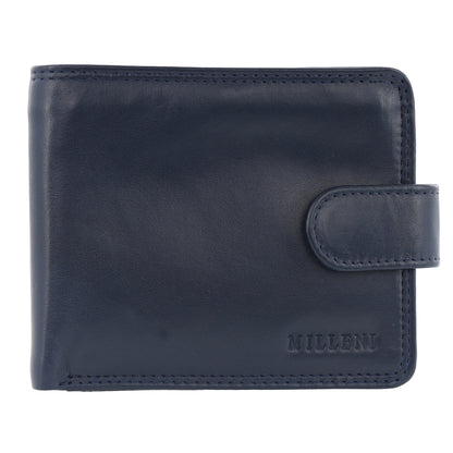 Milleni Leather C10542 Milleni Men’s Leather Wallet - Navy RFID