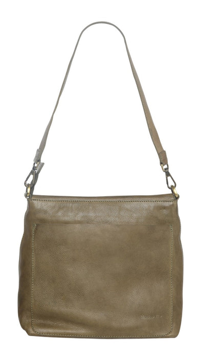 Modapelle Leather Flap Over - Zippered Satchel Bag