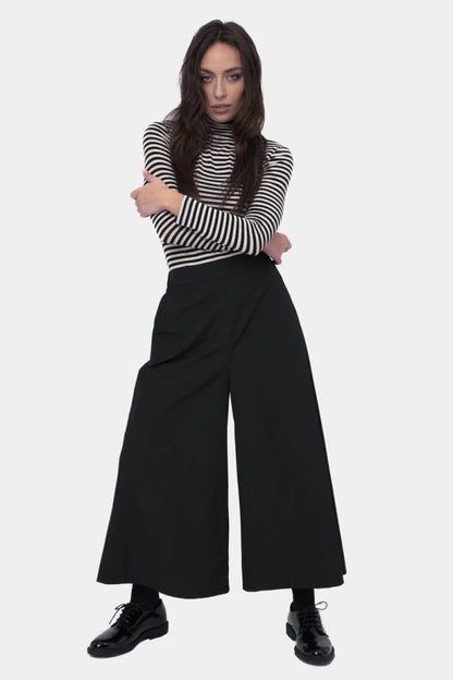 Baci Amici Elastic Wide Leg Pant Black