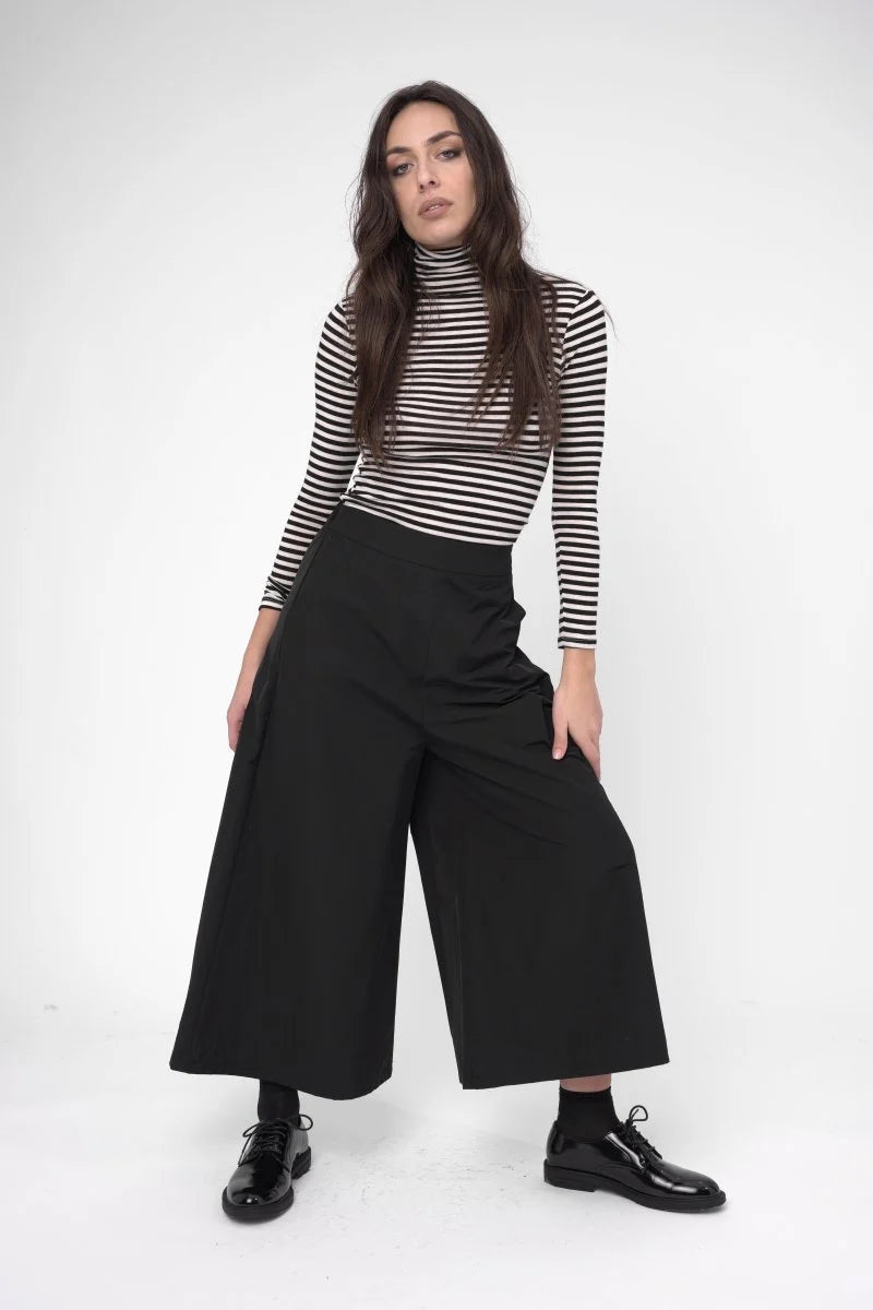 Baci Amici Elastic Wide Leg Pant Black