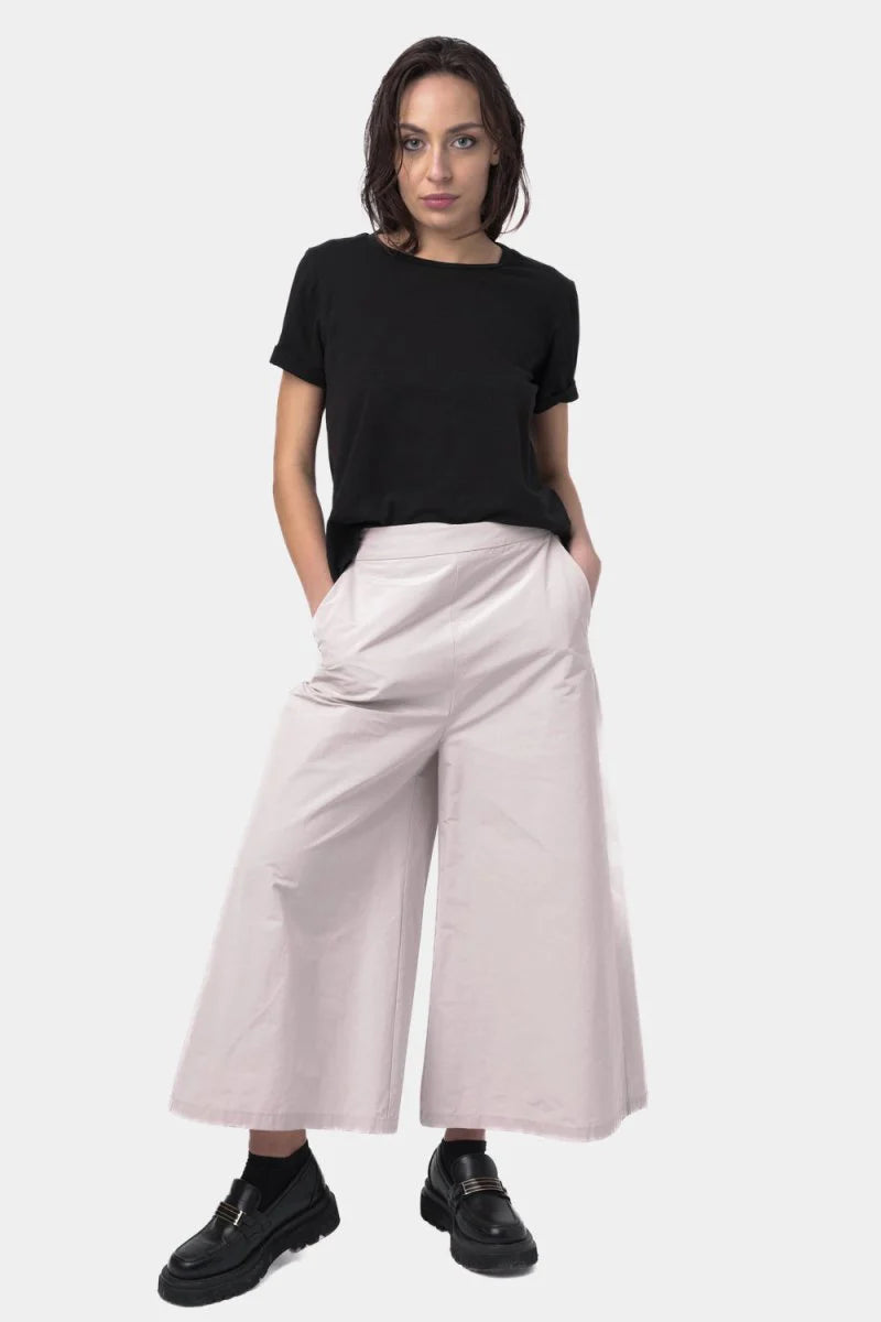 Baci Amici Elastic Wide Leg Pant - Powder