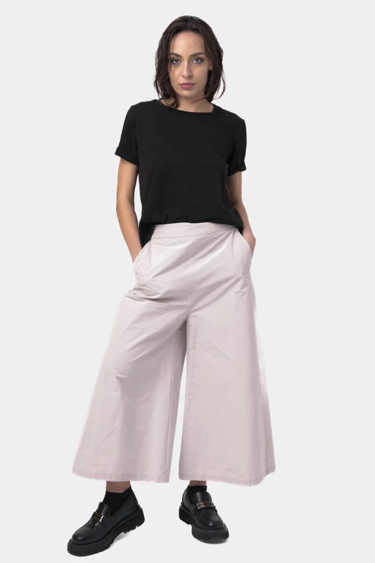 Baci Amici Elastic Wide Leg Pant - Powder