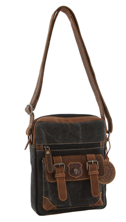 Jack's Inn - Panama Canvas and Leather Small Crossbody Bag (JACK-7)