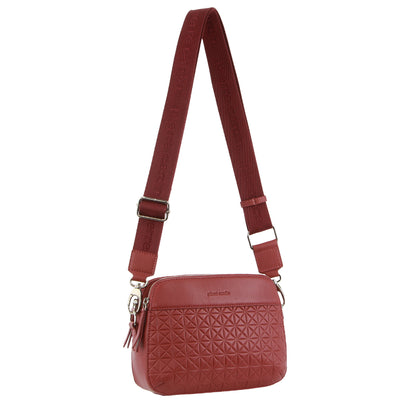 Pierre Cardin - Webbing Strap Leather Cross-Body Bag 3685 Marsala