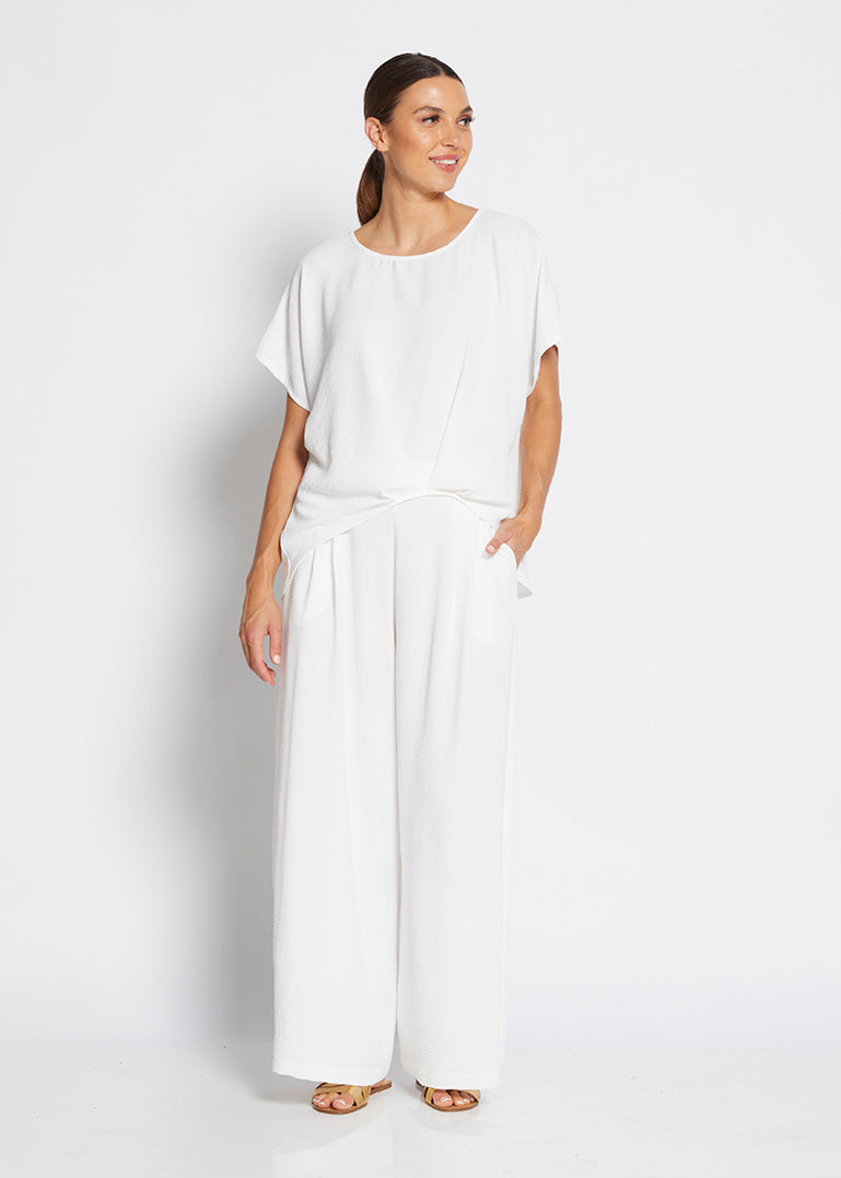 Philosophy - Tuck Tunic White - ORIGAMIS24