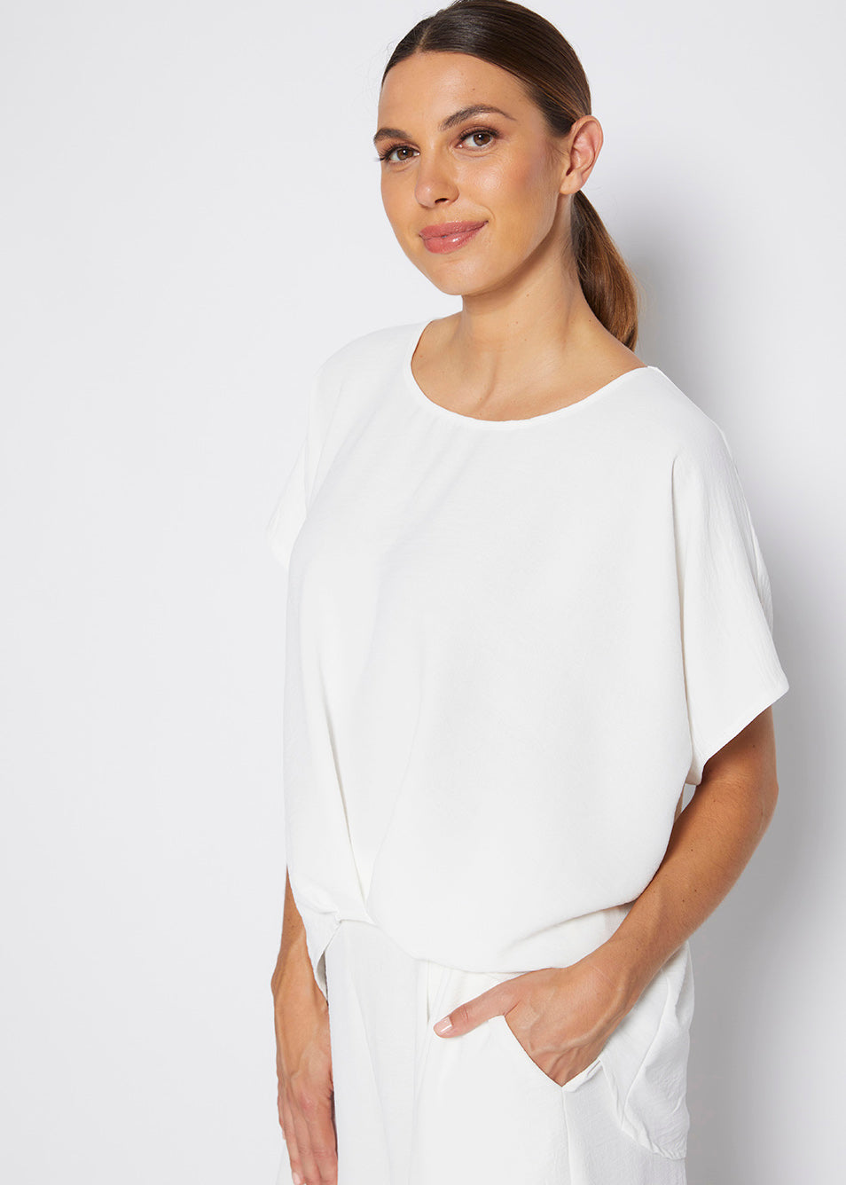 Philosophy - Tuck Tunic White - ORIGAMIS24