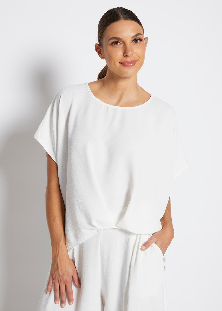 Philosophy - Tuck Tunic White - ORIGAMIS24