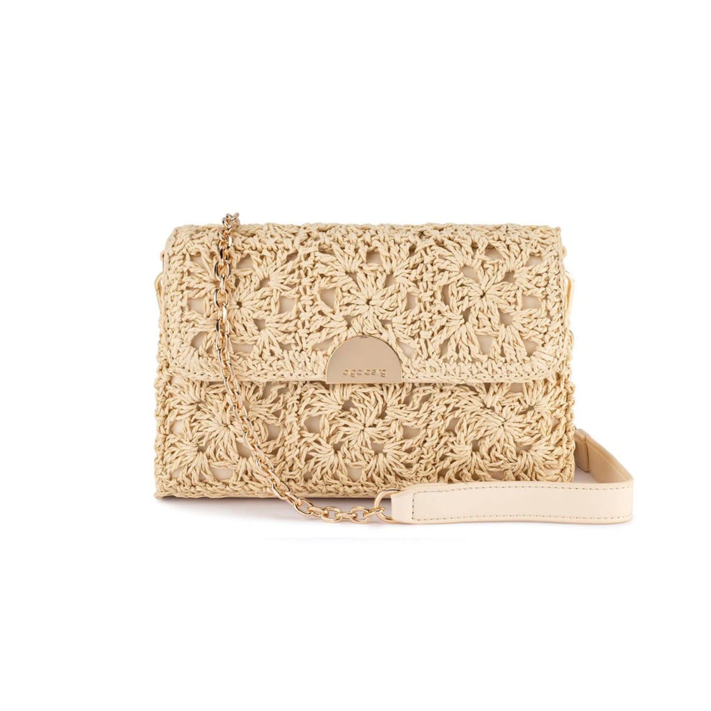 Olga Berg - MILLIE CROCHETED SHOULDER BAG - Nat