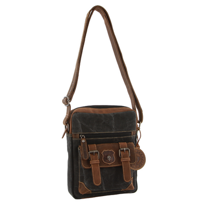 Jack's Inn - Panama Canvas and Leather Small Crossbody Bag (JACK-7)