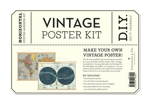 Cavallini & Co. Vintage Poster Hanging Kit- Horizontal