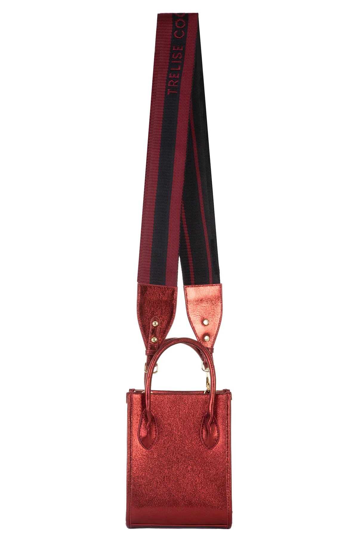 Trelise Cooper - Crushing on You Metallic Tote Bag Red & Macela Melbourne Huggie Earrings