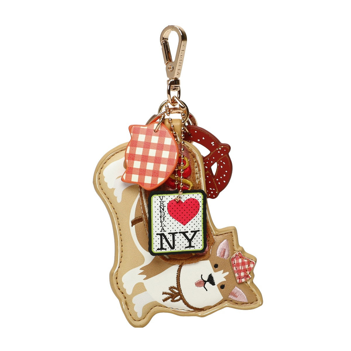 Vendula London - New York City Cats & Corgis Pretzel The Corgi Key Charm