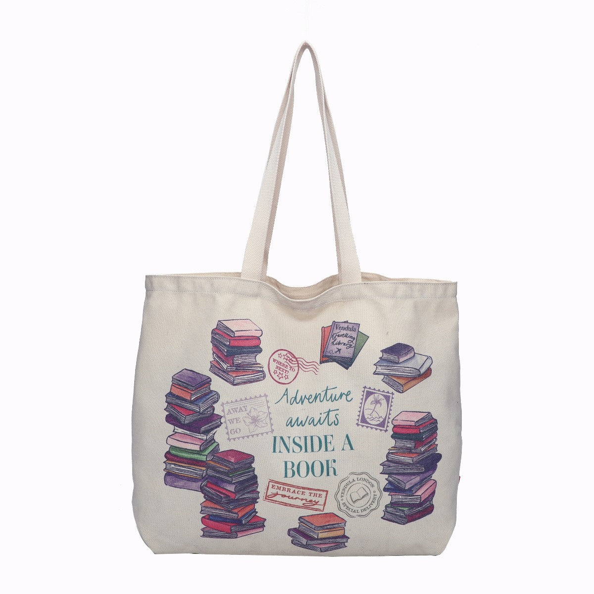 Vendula London - Travelling Library Canvas Tote Bag