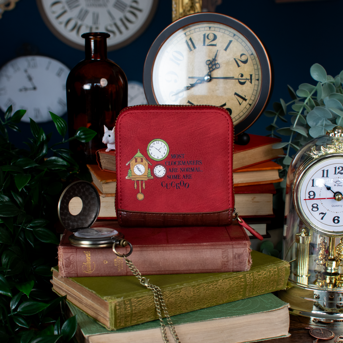 Vendula London - Tick Tock Clock Shop Square Wallet (PRE-ORDER)