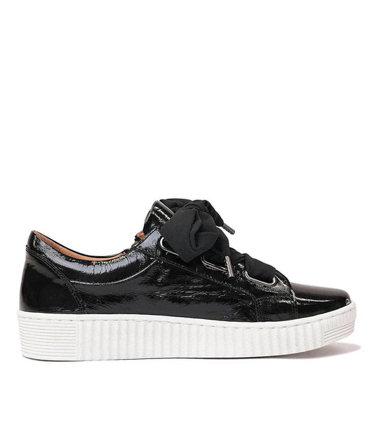 EOS - Jovi Black Crinkle Leather Sneakers