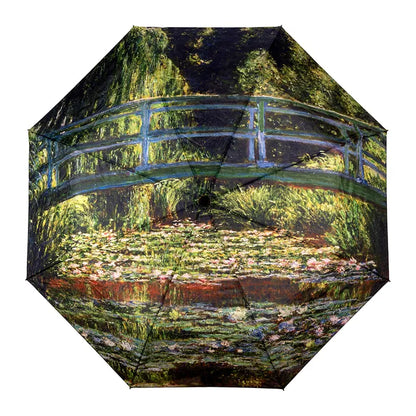 Umbrella - Waterlily Pond Auto Open Folding A2-LFPA840-WLPND