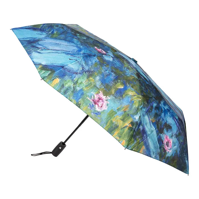 Umbrella - Waterlilies Auto Open Folding A2-LFPA840-WLILY