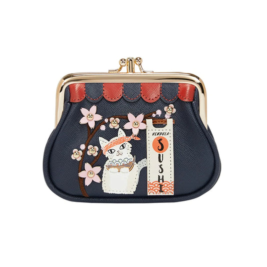 Vendula London Sushi Blue Edition Clipper Coin Purse Available Now