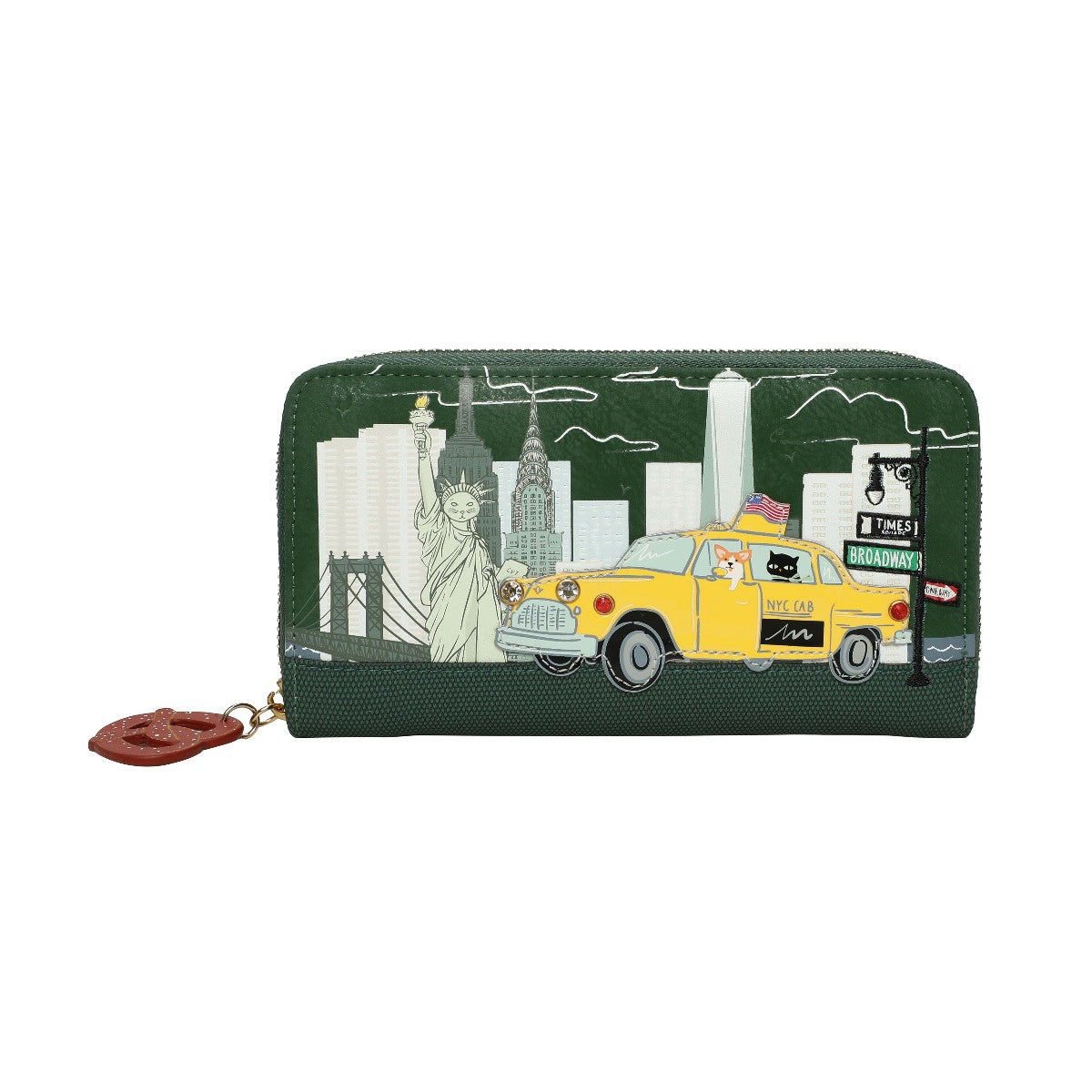Vendula London - New York City Cats & Corgis Large Ziparound Wallet
