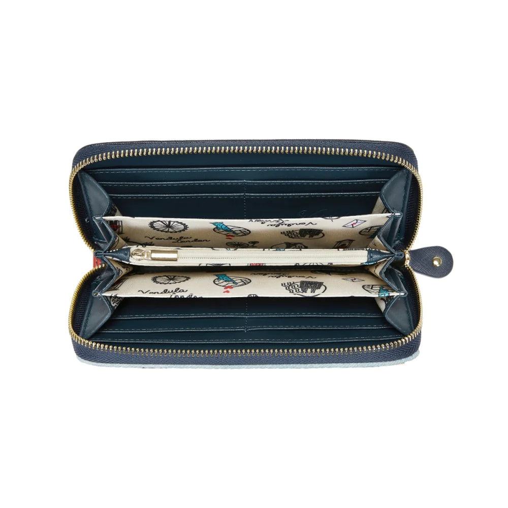 Vendula London Sushi Blue Edition Large Ziparound Wallet Available Now