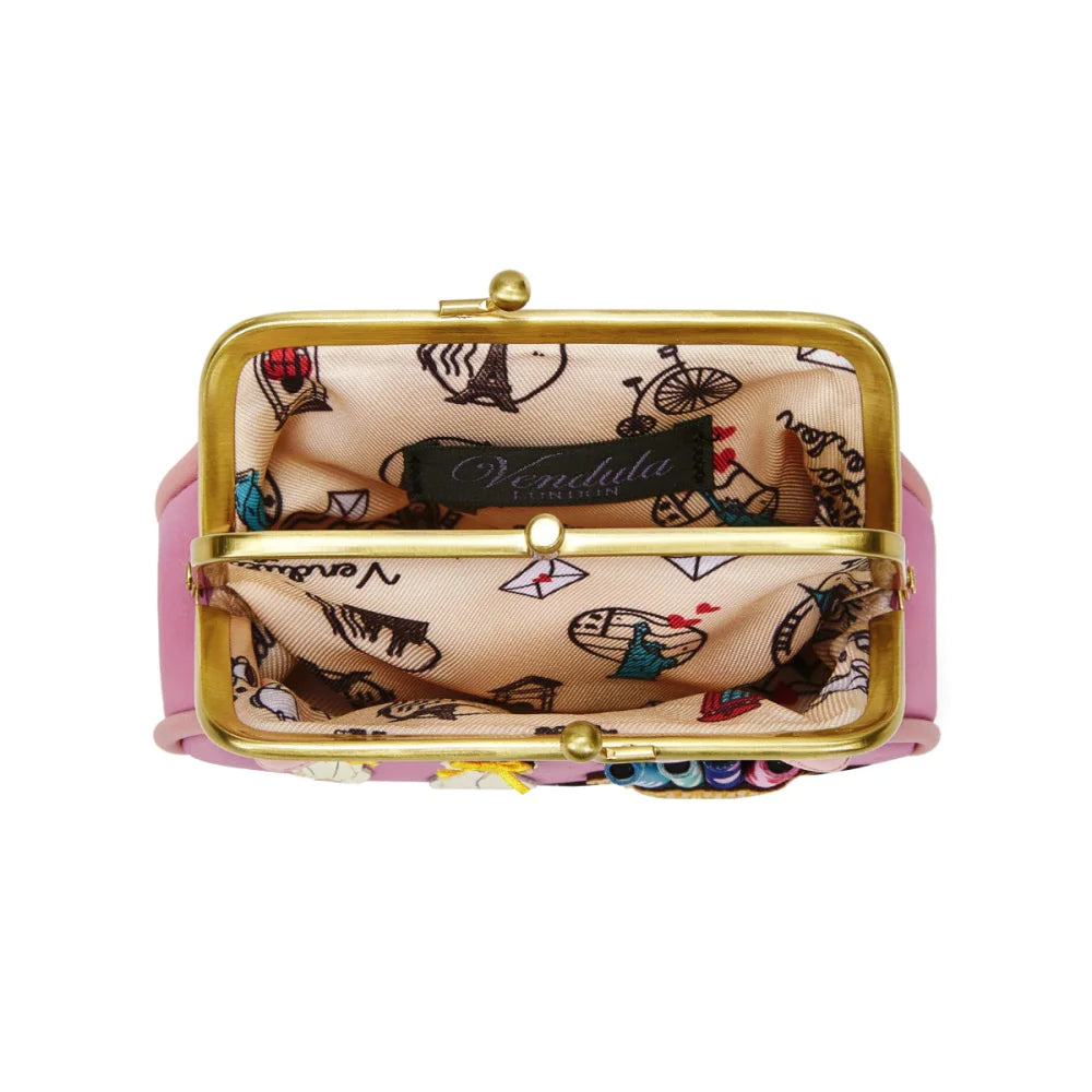 Vendula London Sewing Shop Raspberry Edition Clipper Coin Purse Available Now!
