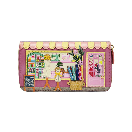 Vendula London Sewing Shop Raspberry Edition Large Zip Wallet Available Now!