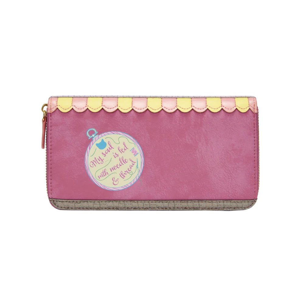 Vendula London Sewing Shop Raspberry Edition Large Zip Wallet Available Now!