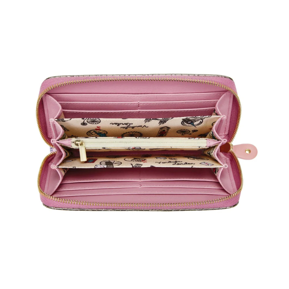 Vendula London Sewing Shop Raspberry Edition Large Zip Wallet Available Now!