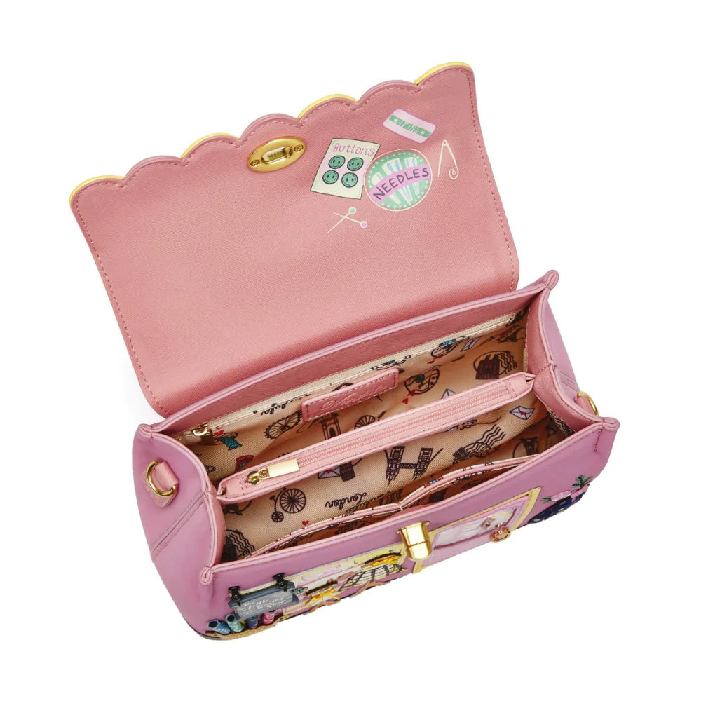 Vendula London Sewing Shop Raspberry Edition Mini Grace Bag Available Now