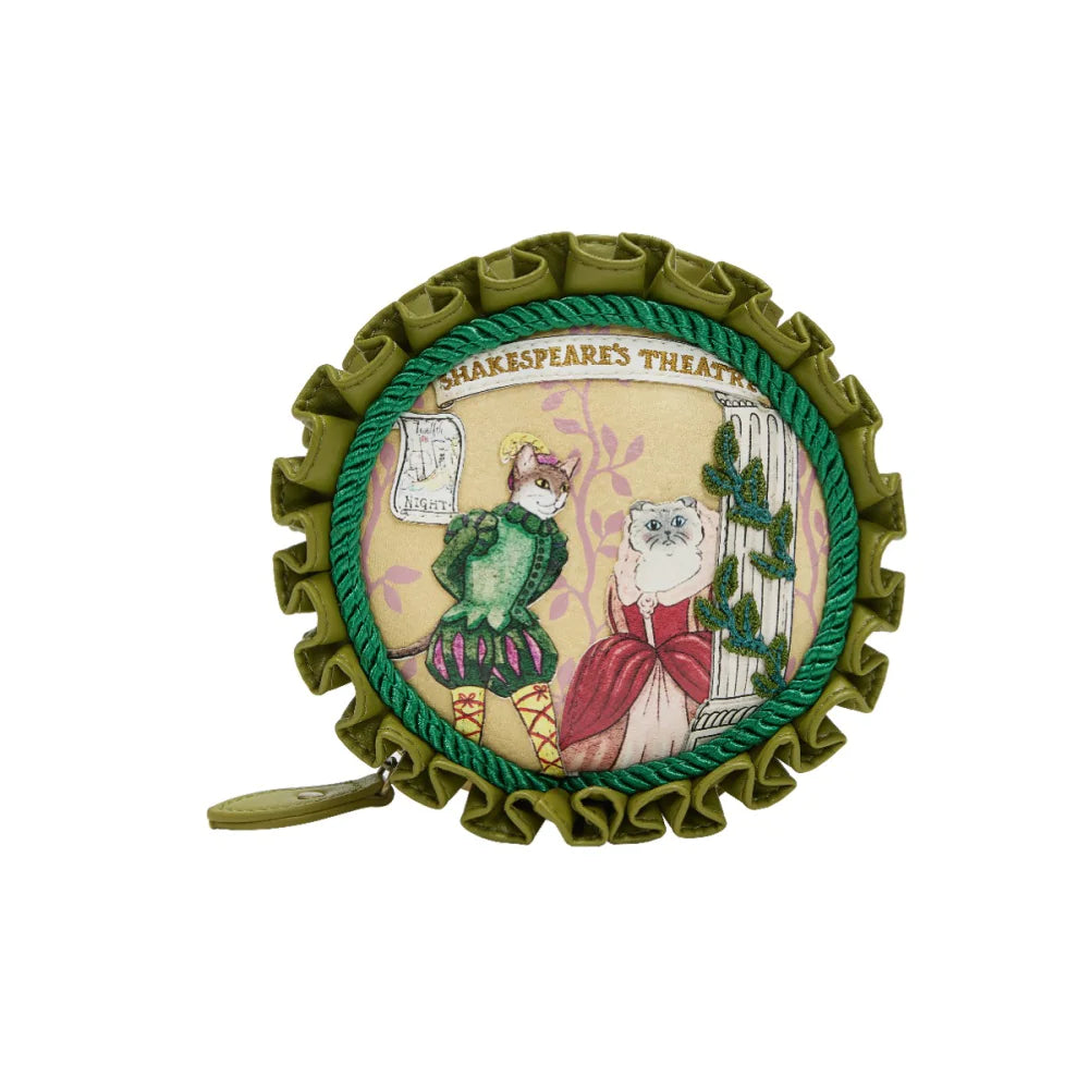 Vendula London Shakespeare Twelfth Night Round Coin Purse Limited Edition