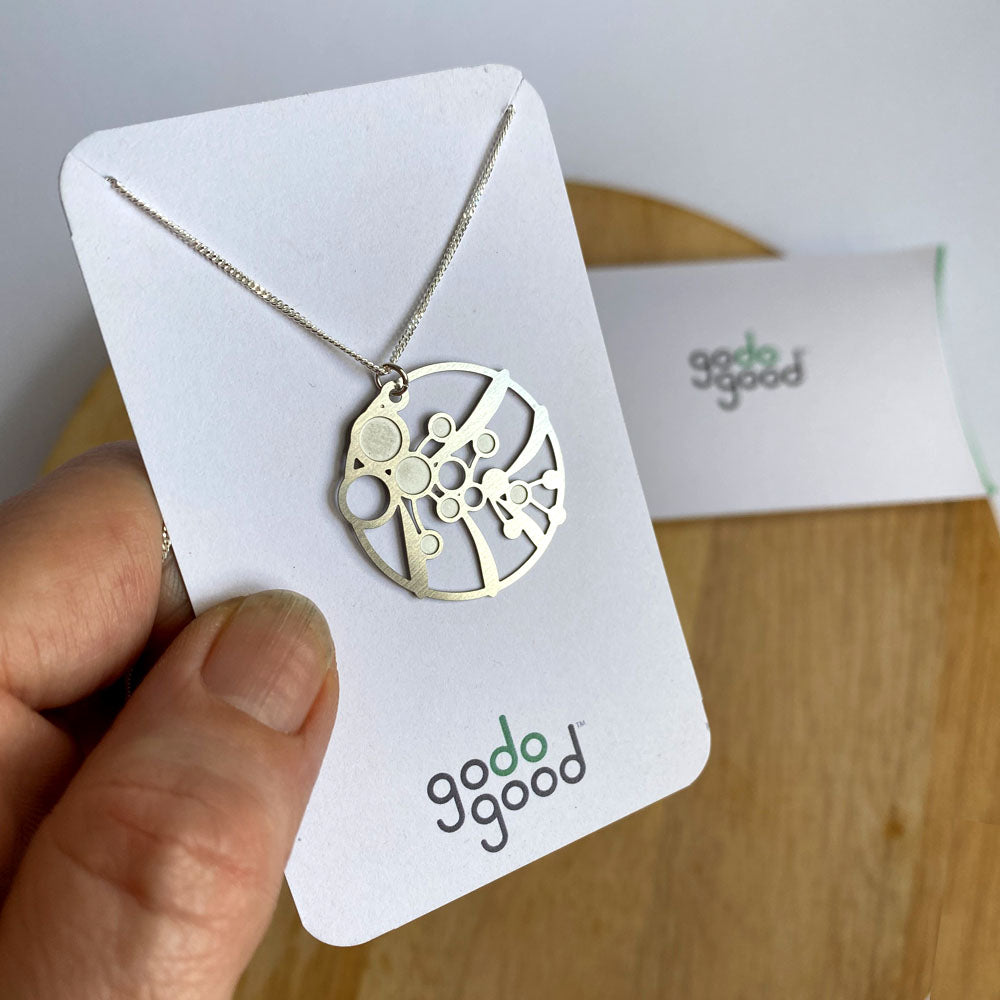 Go Do Good - Wattle silver pendant necklace