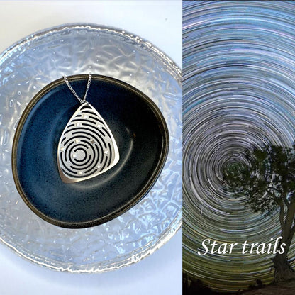 Go Do Good - Star Trails silver pendant necklace