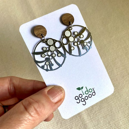 Go Do Good - Wattle silver stud earrings