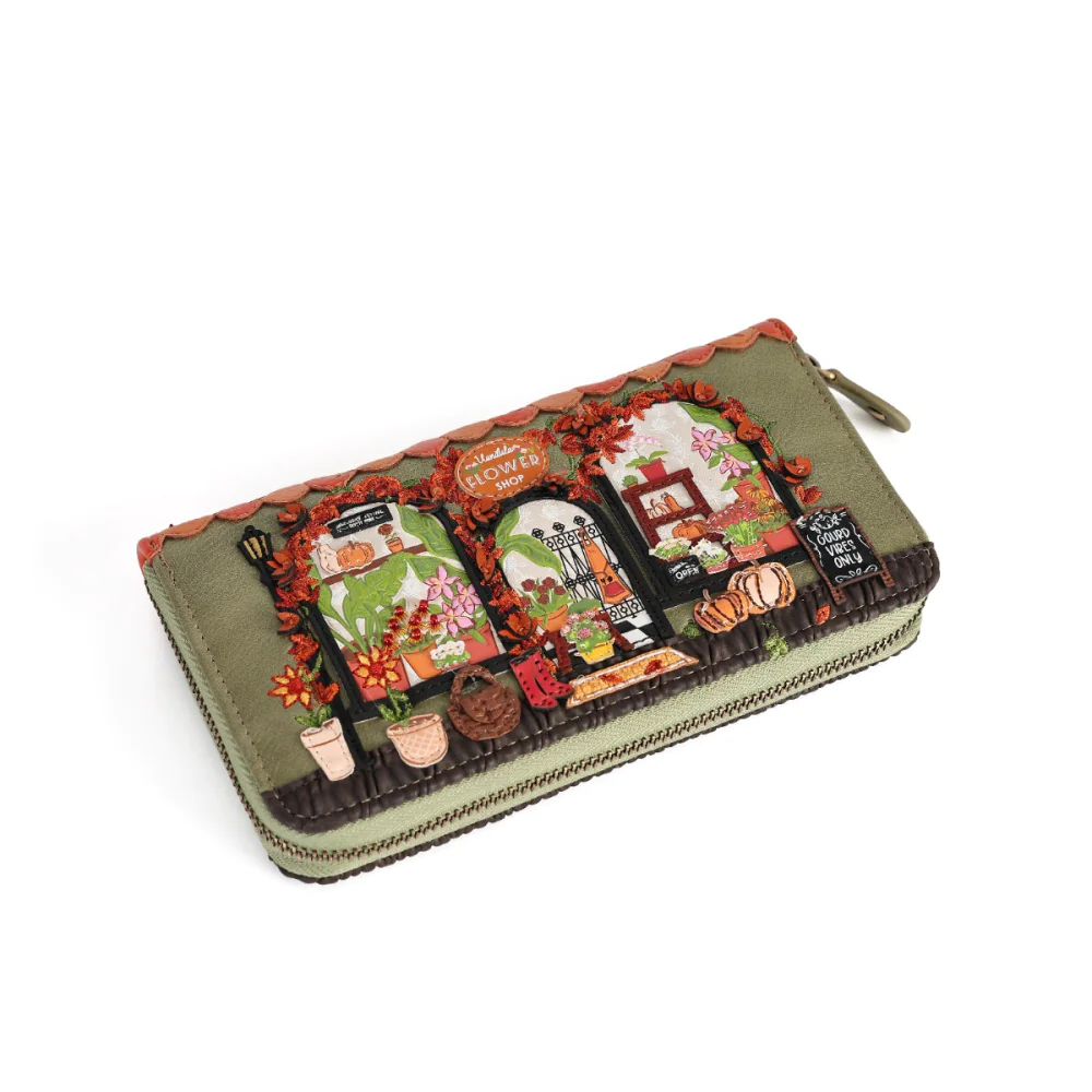 Vendula London Amber Flower Large Zip Around Wallet