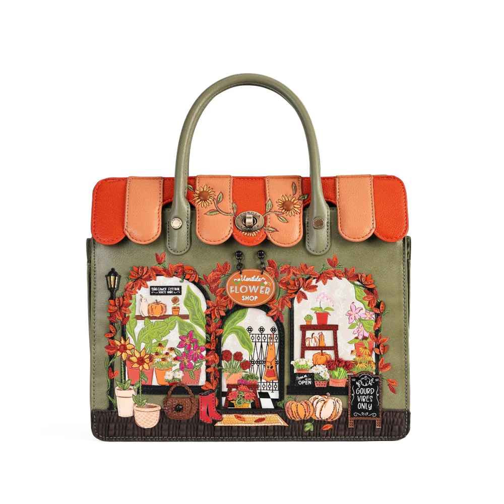 Vendula London Amber Flower Harriet Shoulder / Backpack Bag.