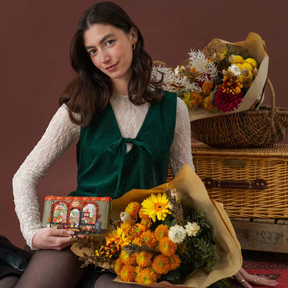 Vendula London Amber Flower Large Zip Around Wallet