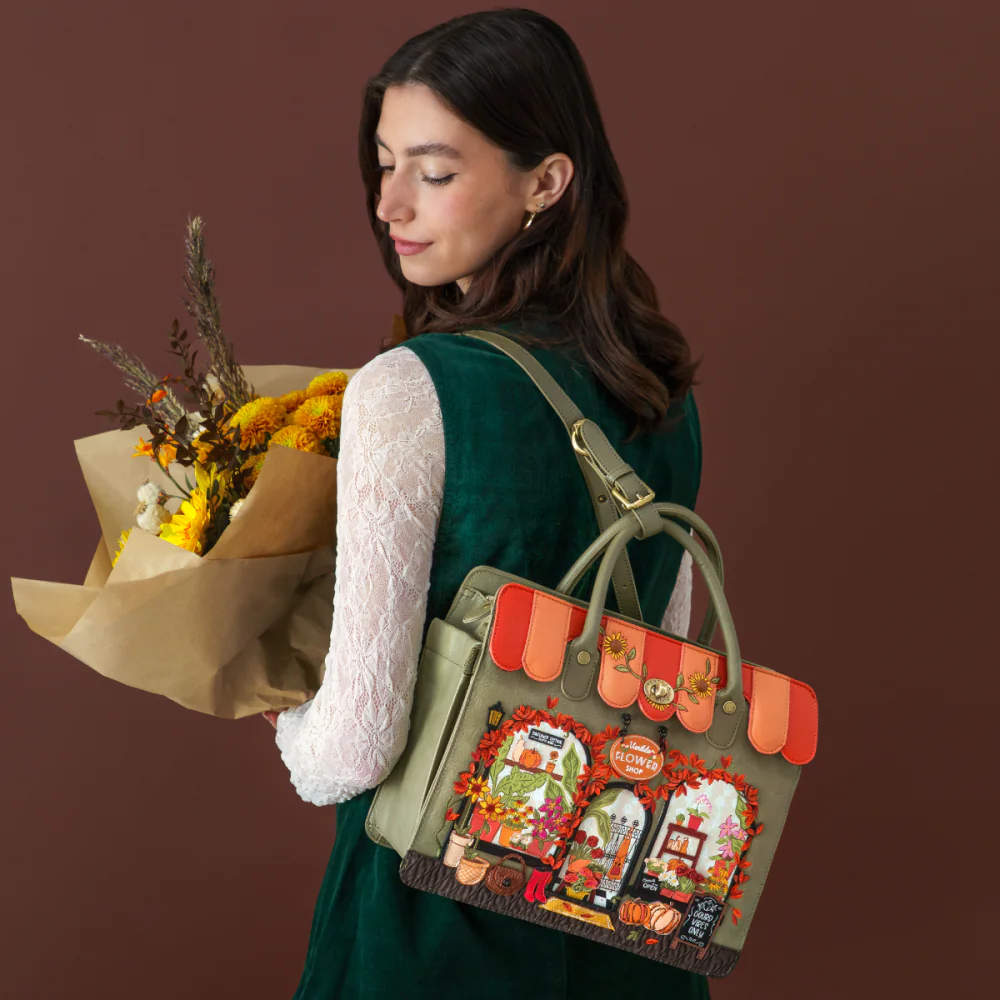Vendula London Amber Flower Harriet Shoulder / Backpack Bag.