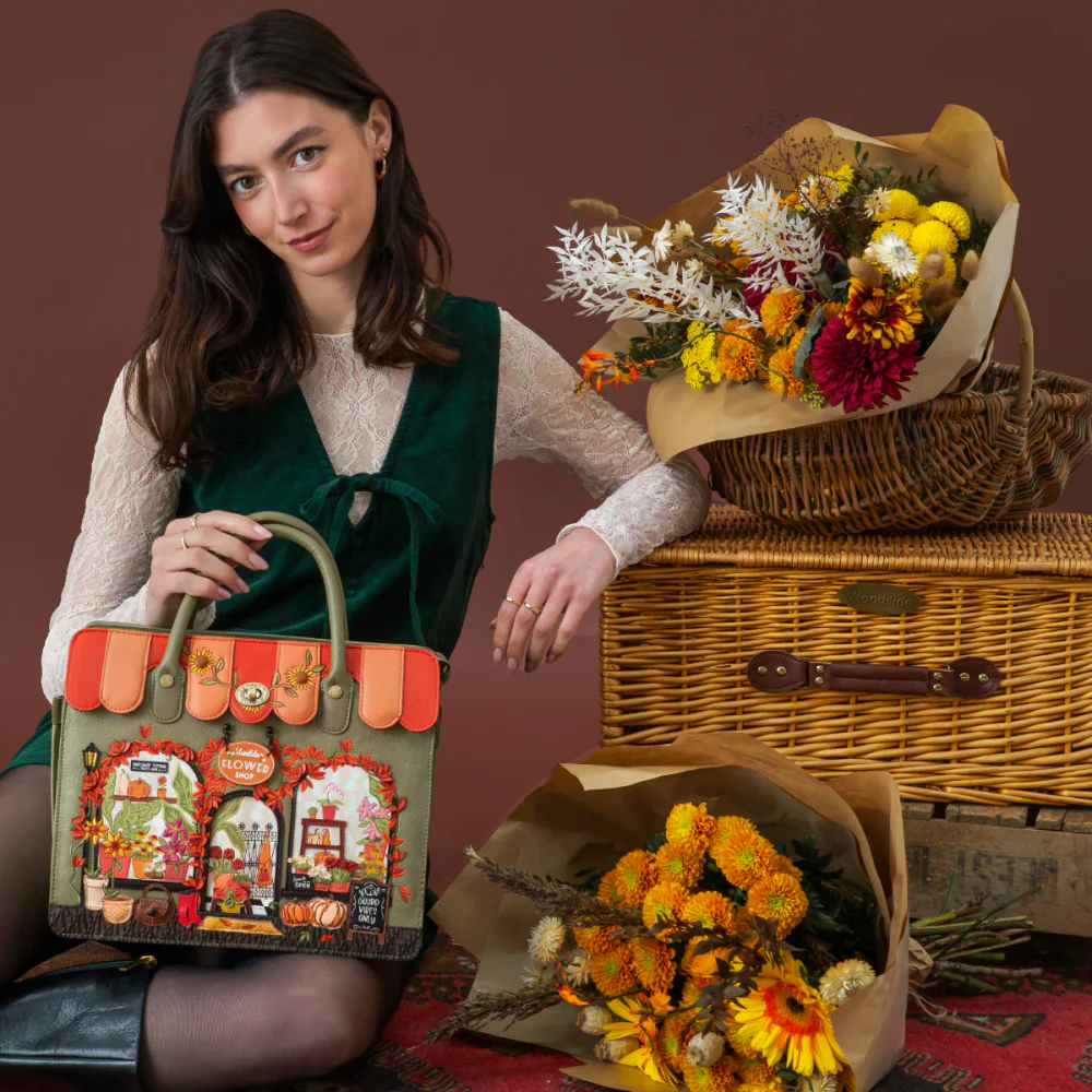 Vendula London Amber Flower Harriet Shoulder / Backpack Bag.