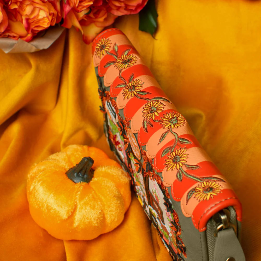 Vendula London Amber Flower Large Zip Around Wallet