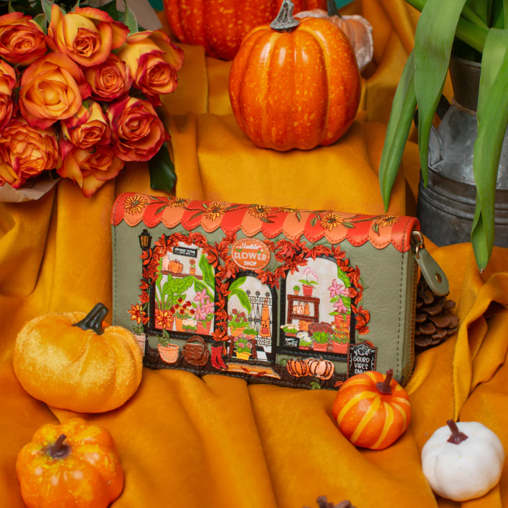 Vendula London Amber Flower Large Zip Around Wallet