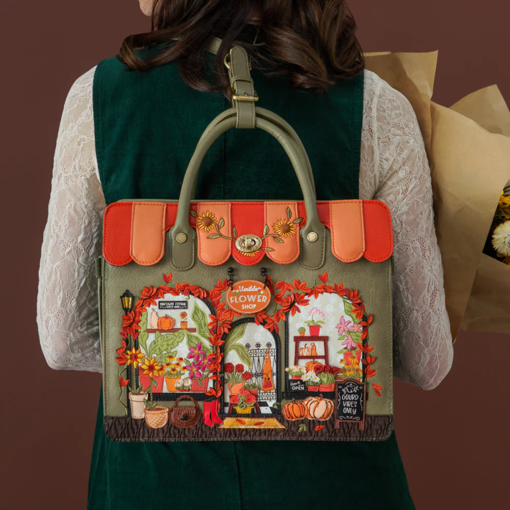 Vendula London Amber Flower Harriet Shoulder / Backpack Bag.