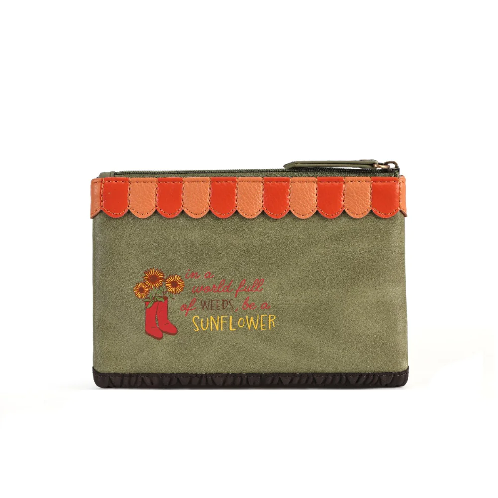 Vendula London Amber Flower Zip Coin Key Purse