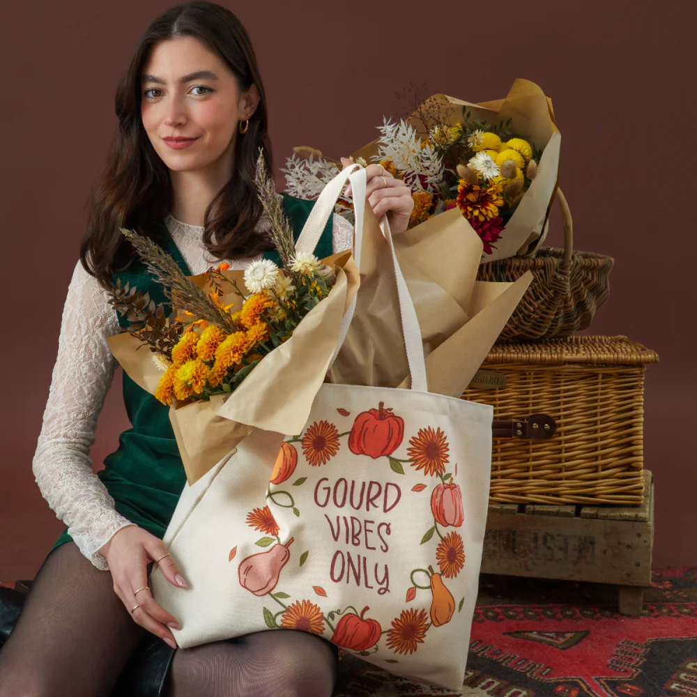 Vendula London Amber Flower Canvas Tote Bag