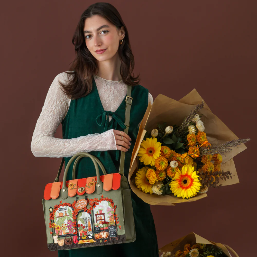 Vendula London Amber Flower Harriet Shoulder / Backpack Bag.