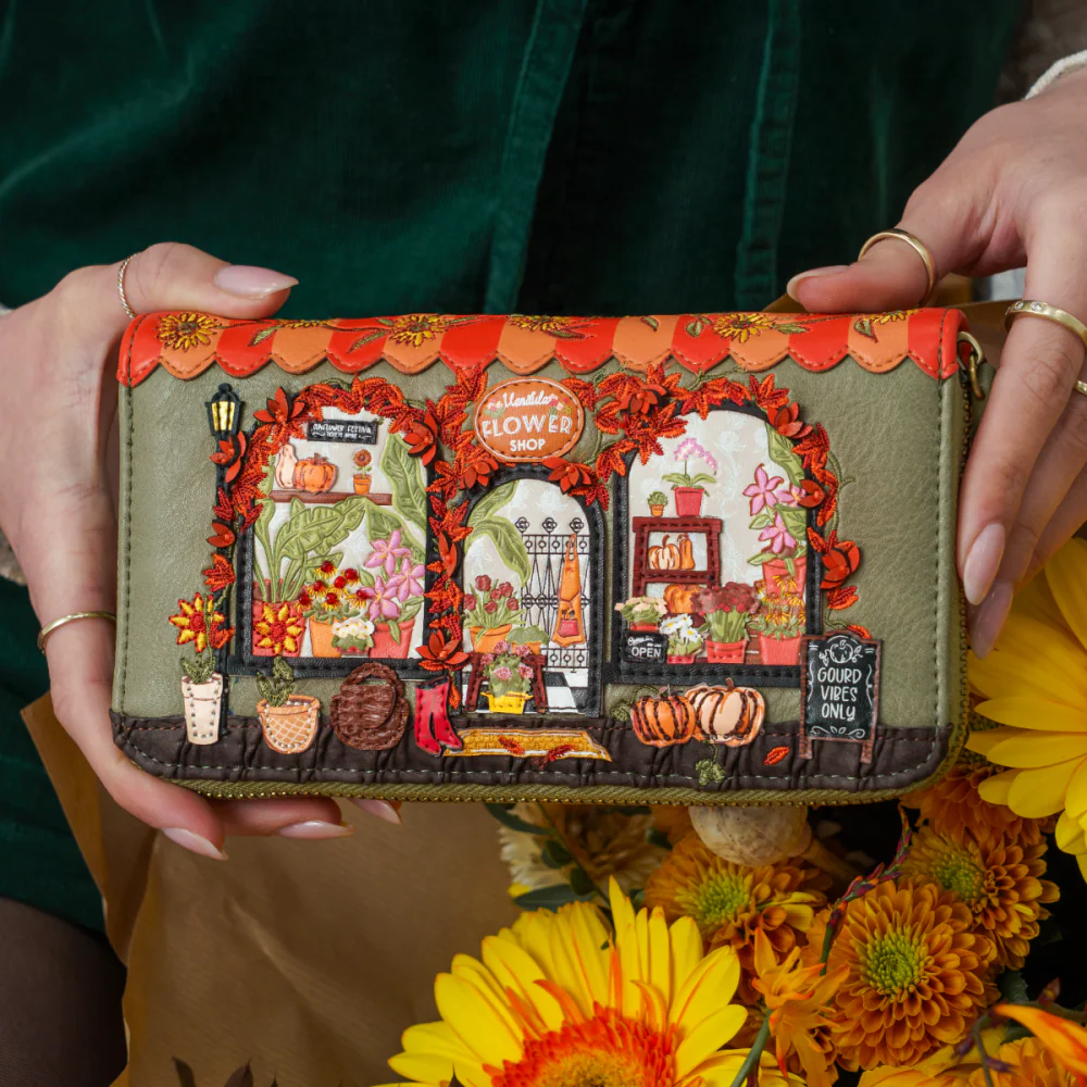 Vendula London Amber Flower Large Zip Around Wallet