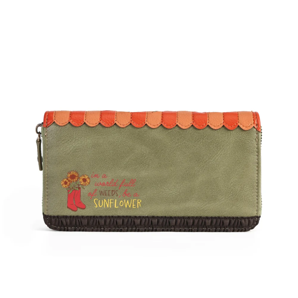 Vendula London Amber Flower Large Zip Around Wallet