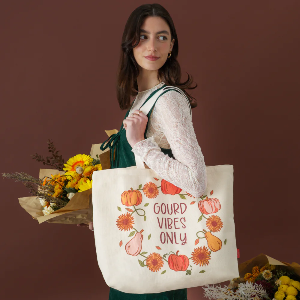 Vendula London Amber Flower Canvas Tote Bag