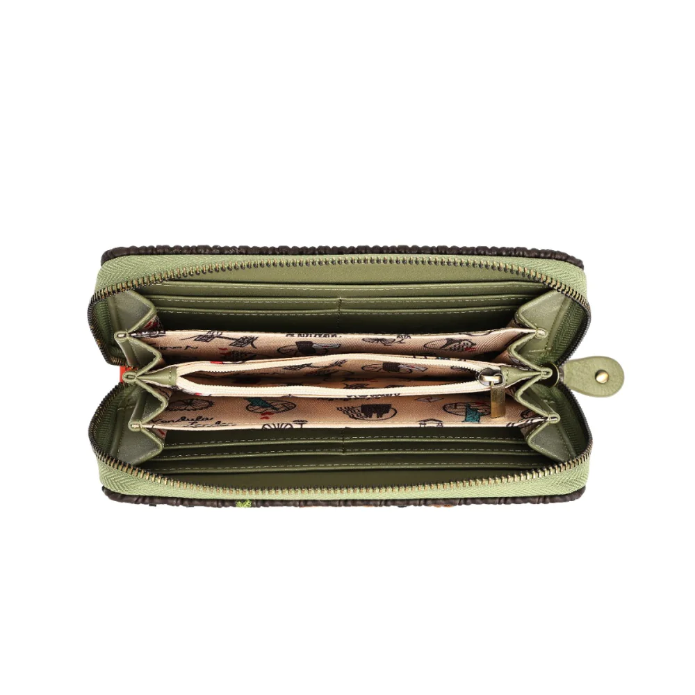 Vendula London Amber Flower Large Zip Around Wallet