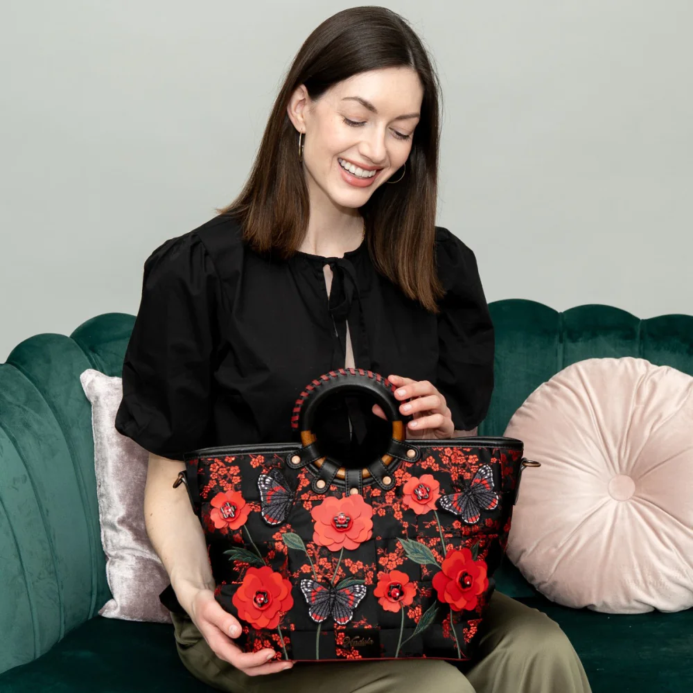 Vendula London Woven Butterfly Garden Large Ari Bag - Available Now