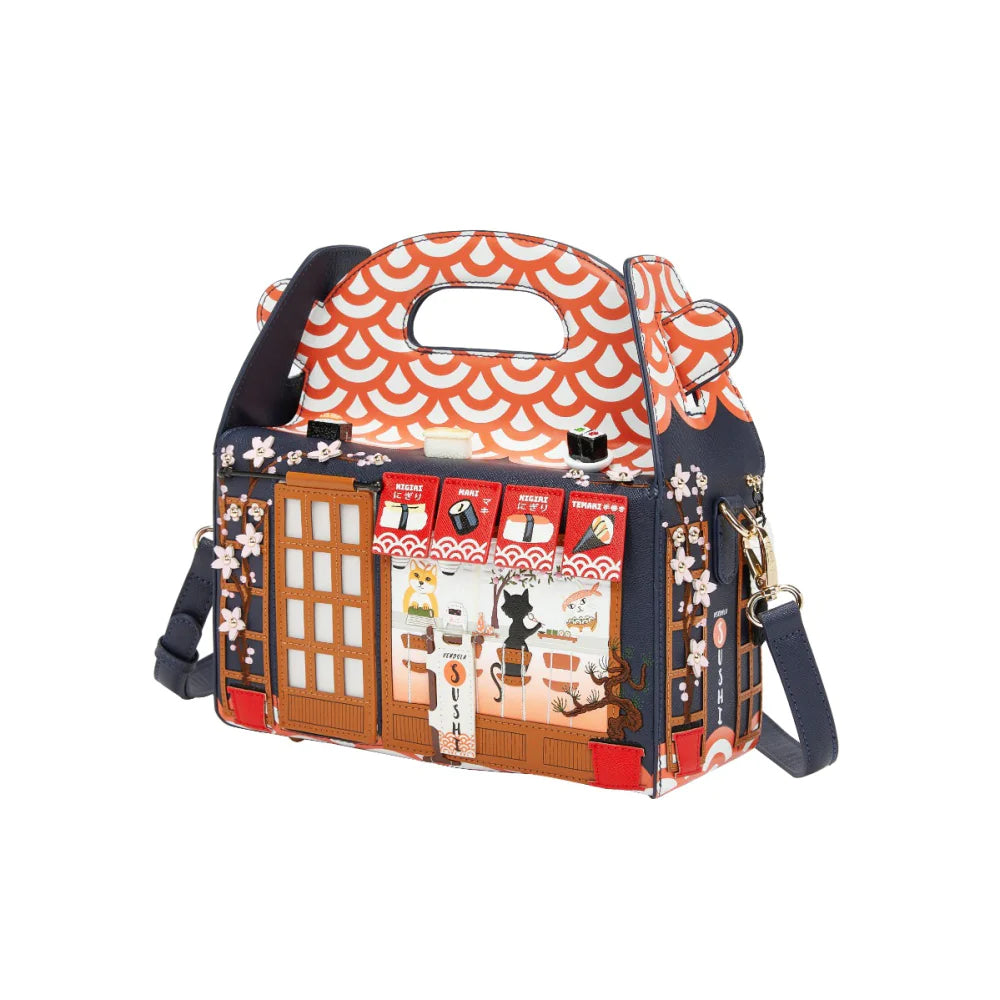 Vendula London Sushi Blue Edition Takeaway Box Bag w Shoulder Strap Available Now